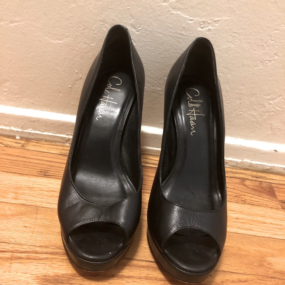 Cole Haan open toe pumps